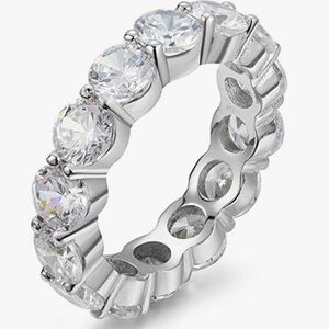 5.00mm 925 Sterling Silver Cubic Zirconia Fashion Ring